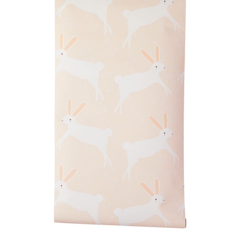Pink Leaping Bunnies Removable Wallpaper - Image 2