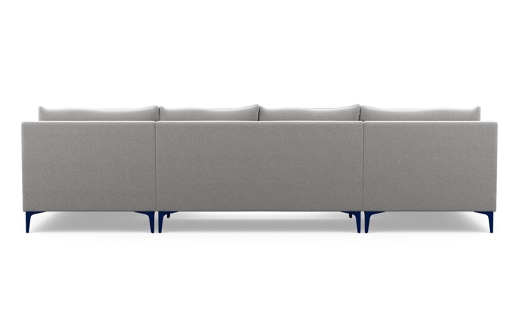 Caitlin by The Everygirl U-Sectional with Ash Fabric and Matte Indigo legs - Image 3
