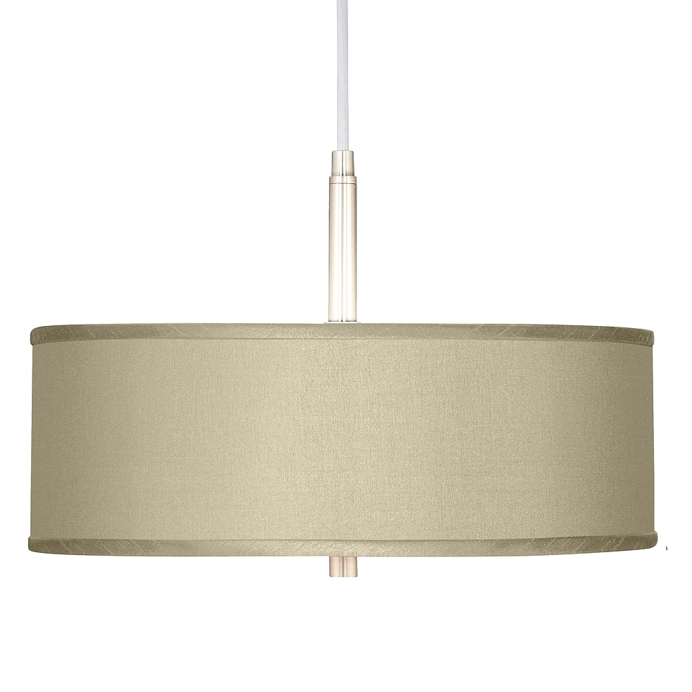 Possini Euro 16" Wide Modern Sesame Shade Pendant Chandelier - Image 0