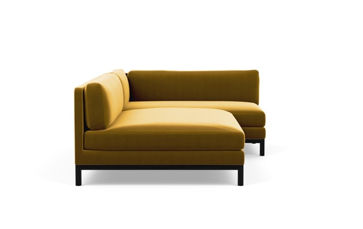 Jasper Chaise Sectional with Citrine Fabric and Matte Black legs - Image 2