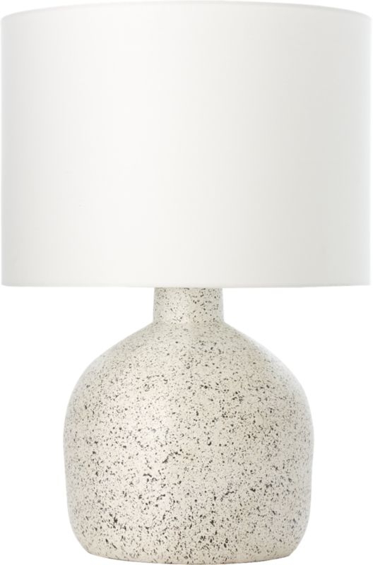 Largo Speckled White Ceramic Table Lamp - Image 2