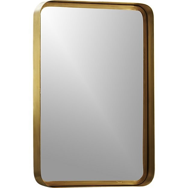 Croft brass 16"x24.5" mirror - Image 1