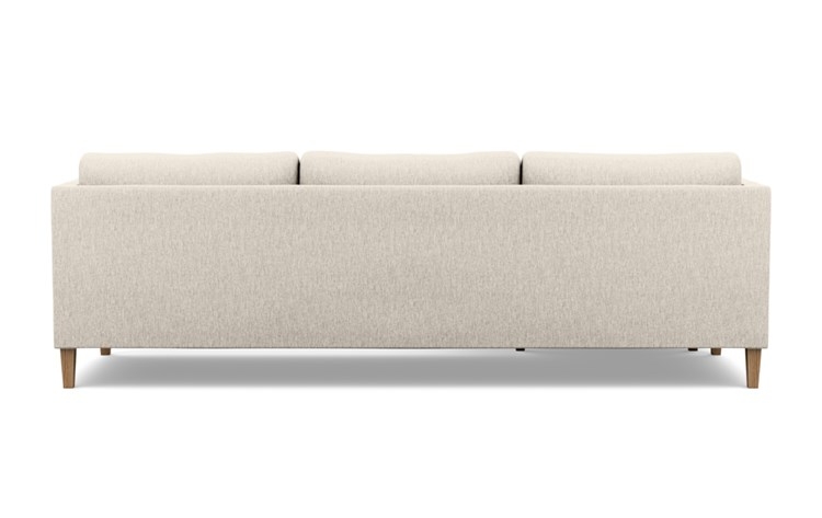 Oliver Reversible Sectional with Beige Wheat Fabric, left facing chaise, and Natural Oak legs - Image 3