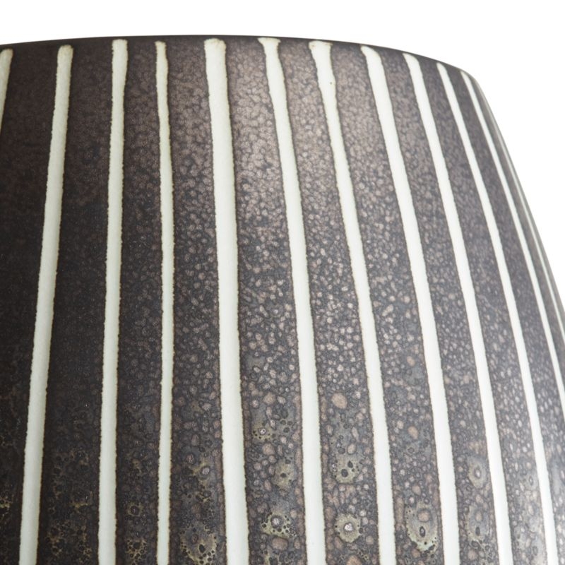 Bolton Black and White Striped Vase - Image 1