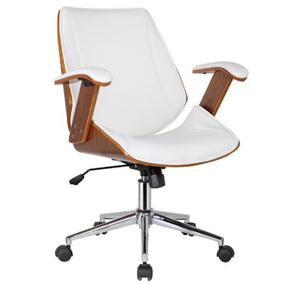 Smythe Mid-Back Leather Desk Chair - Image 0