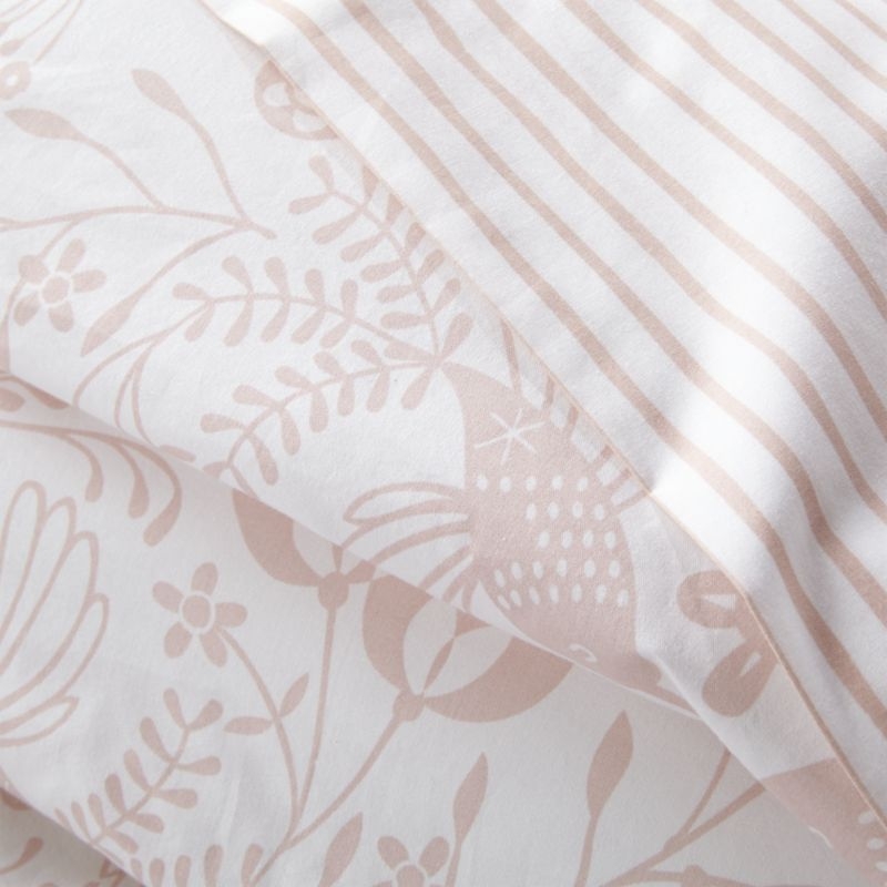 Organic Pattern Play Pink Stripe Full Sheet Set - Image 2