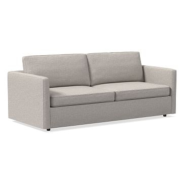 Harris 86" Sofa, Poly, Chunky Basketweave, Stone, Concealed Supports - Image 0