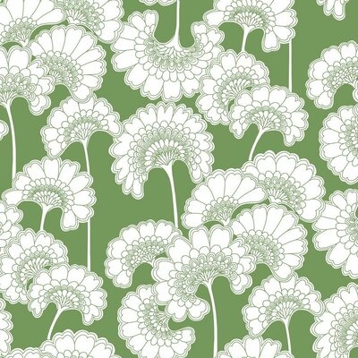 Japanese Floral 27' L x 27" W Wallpaper Roll - Image 0