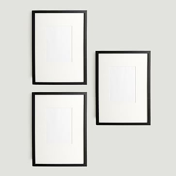 Gallery Frames, Set of 3, 16"x20", Black Lacquer - Image 0