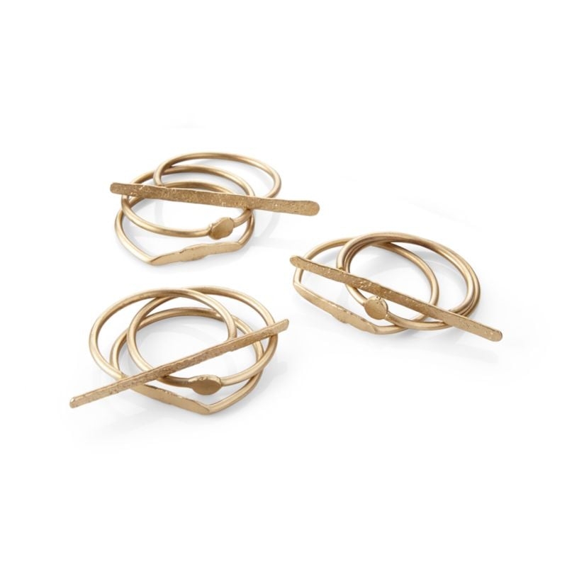 Dainty Gold Napkin Rings, Set of 3 - Image 3
