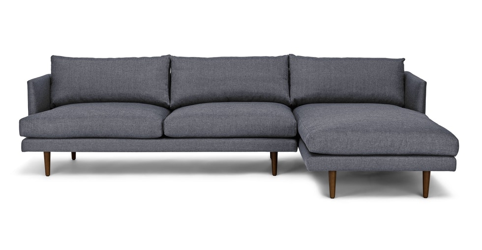 Burrard Stone Blue Right Sectional Sofa - Image 0