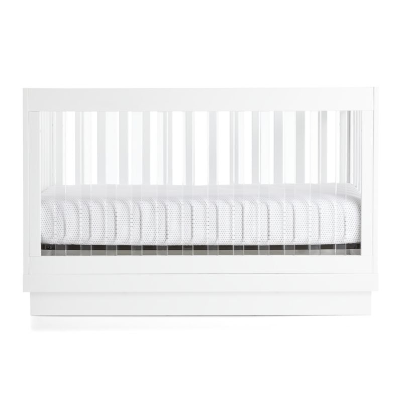 Babyletto Harlow Acrylic and White 3-in-1 Convertible Crib - Image 2