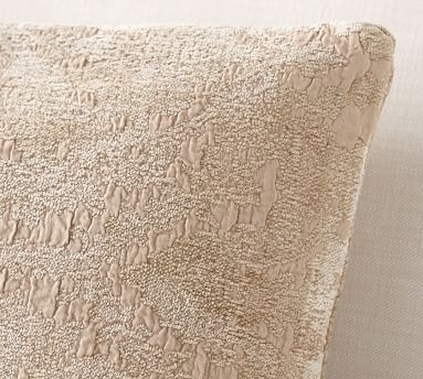 Rosalia Textured Lumbar Pillow Cover, 16 x 26", Flax - Image 1