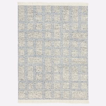 Stacked Squares Rug, Blue Bird, 9'x12' - Image 0