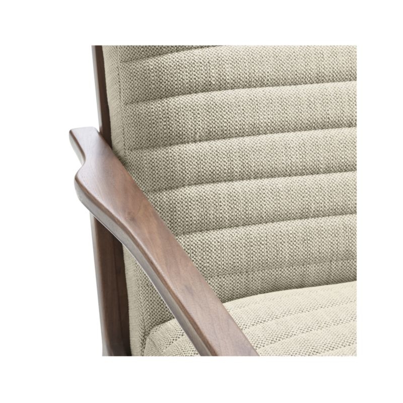Cavett Channel Walnut Wood Frame Chair - Image 4
