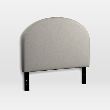 Curved Headboard, Queen, Twill, Stone - Image 0