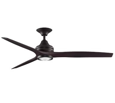 60" Spitfire Indoor/Outdoor Ceiling Fan, Dark Bronze Motor with Natural Blades - Image 2