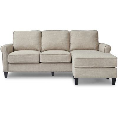 Serta Harmon Rolled Arm Reversible Sectional / Light Gray - Image 0