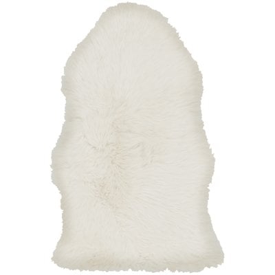 Sheepskin Ivory Area Rug, 2'x3' - Image 0