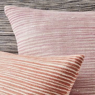 Silk Ombre Striations Pillow Cover, 24"x24", Pink Stone - Image 1