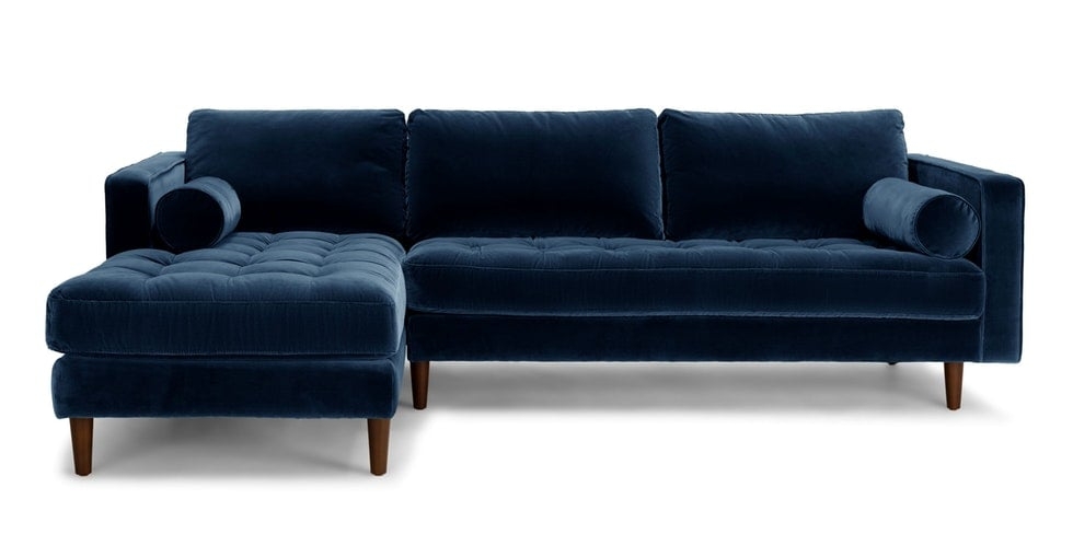 Sven Cascadia Blue Left Sectional Sofa - Image 0