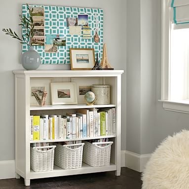 Beadboard Wide Bookcase, Simply White - Image 1