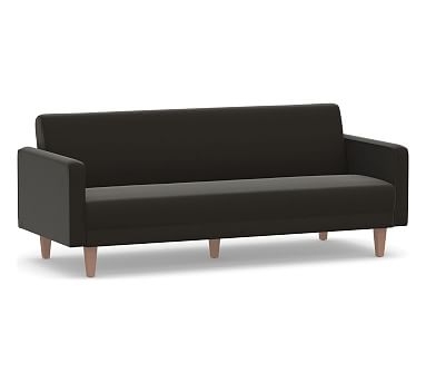 Edison Upholstered Sleeper Sofa, Polyester Wrapped Cushions, Performance Everydayvelvet(TM) Smoke - Image 0