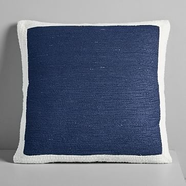 Textured Border Pillow Cover, Midnight, 20"x20" - Image 2
