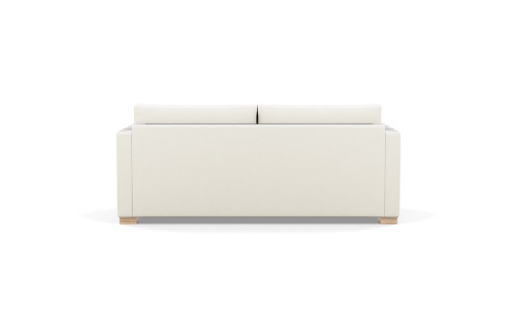 Charly Sleeper Sleeper Sofa with Chalk Heathered Weave double down cushions, and Natural Oak legs - Image 3