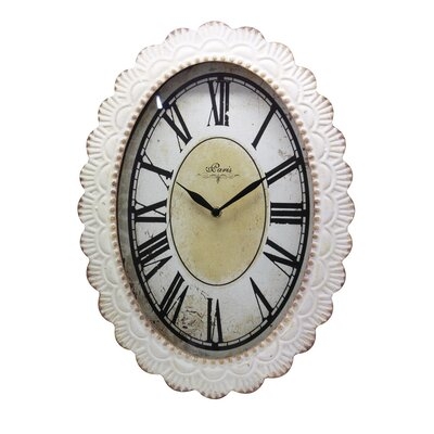Rourke Oval Floral Wall Clock - Image 0