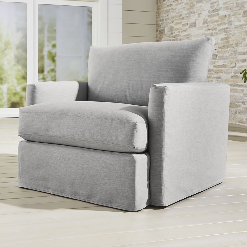 Lounge Outdoor Slipcovered Chair - Image 0