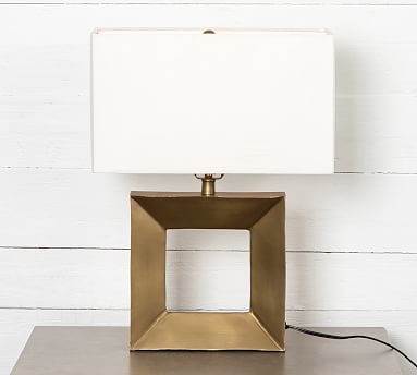 Branson Table Lamp, Antique Brass - Image 0