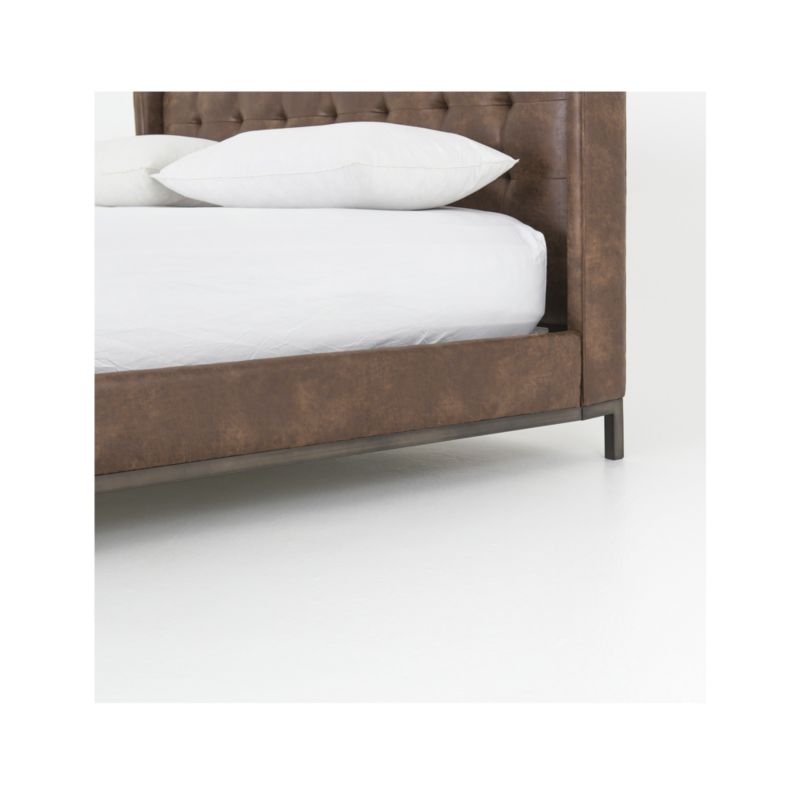 Newhall King Leather Tufted Bed - Image 5