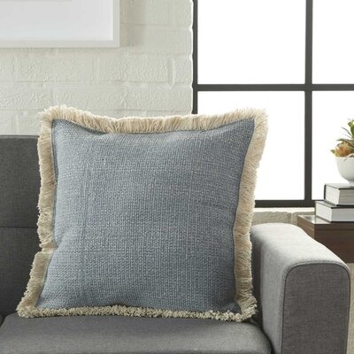 Mika Solid Cotton Throw Pillow - Image 0