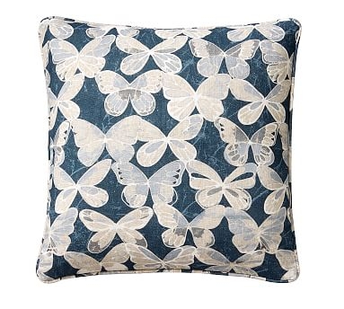 Butterfly Print Pillow, Multi, 20" - Image 0