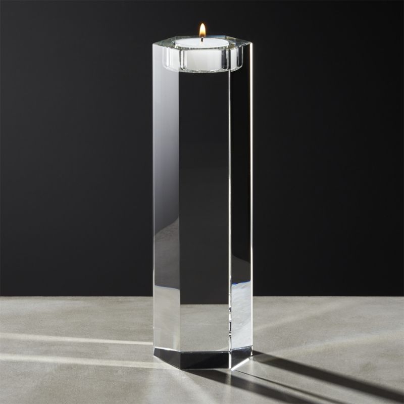 Hex Large Crystal Tea Light Candle Holder - Image 4