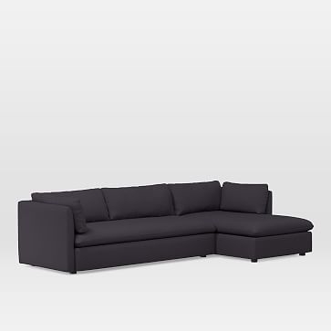 Shelter Sectional Set 05: Right Arm Sofa, Left Arm Chaise, Twill, Iron, Poly - Image 0