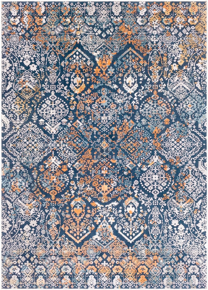 Topkapi Blue Indoor 5'3" x 7'3" Machine Woven Rug - Image 0