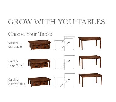 Carolina Activity Table with Low Legs, Charcoal - Image 1