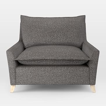 Bliss Down-Filled Chair-and-a-Half, Retro Weave, Feather Gray - Image 0