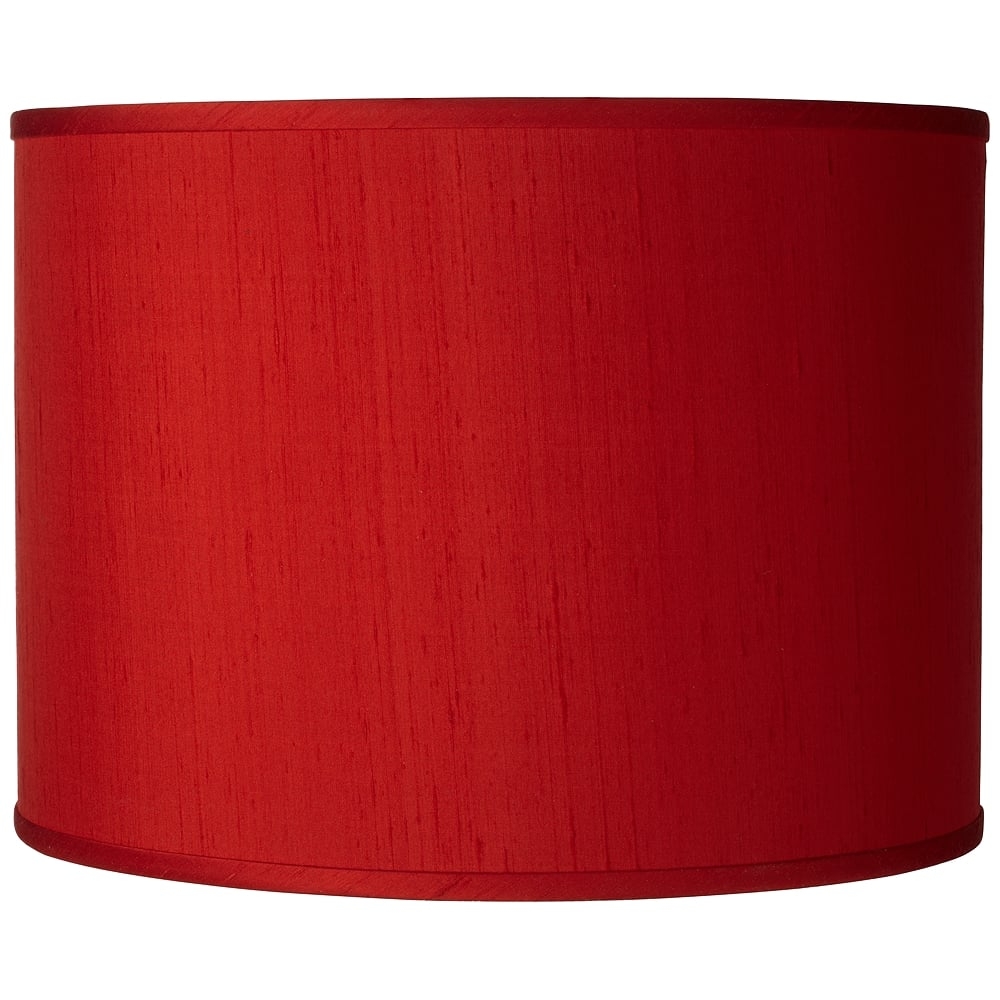 Possini Euro Red Faux Silk Dupioni Shade 13.5X13.5X10 (Spider) - Image 0
