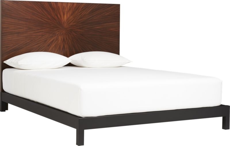 Ray Marquetry Headboard Queen + Wood Frame - Image 5