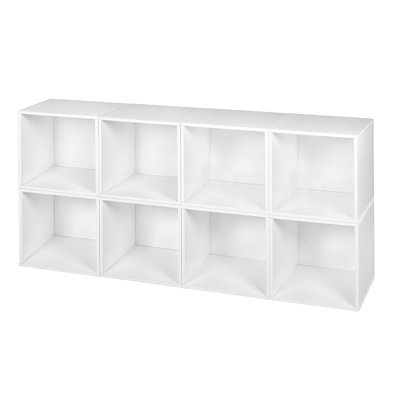 Stackable Modern White Storage Laminate Cube - Image 0