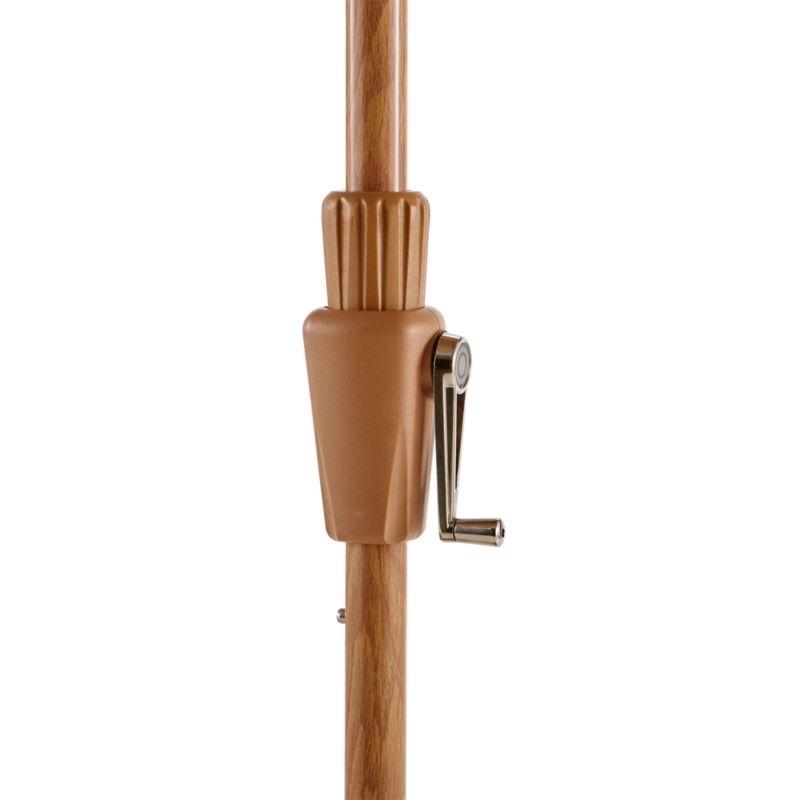 6' Round Tilt Faux Wood Outdoor Patio Umbrella Frame - Image 1