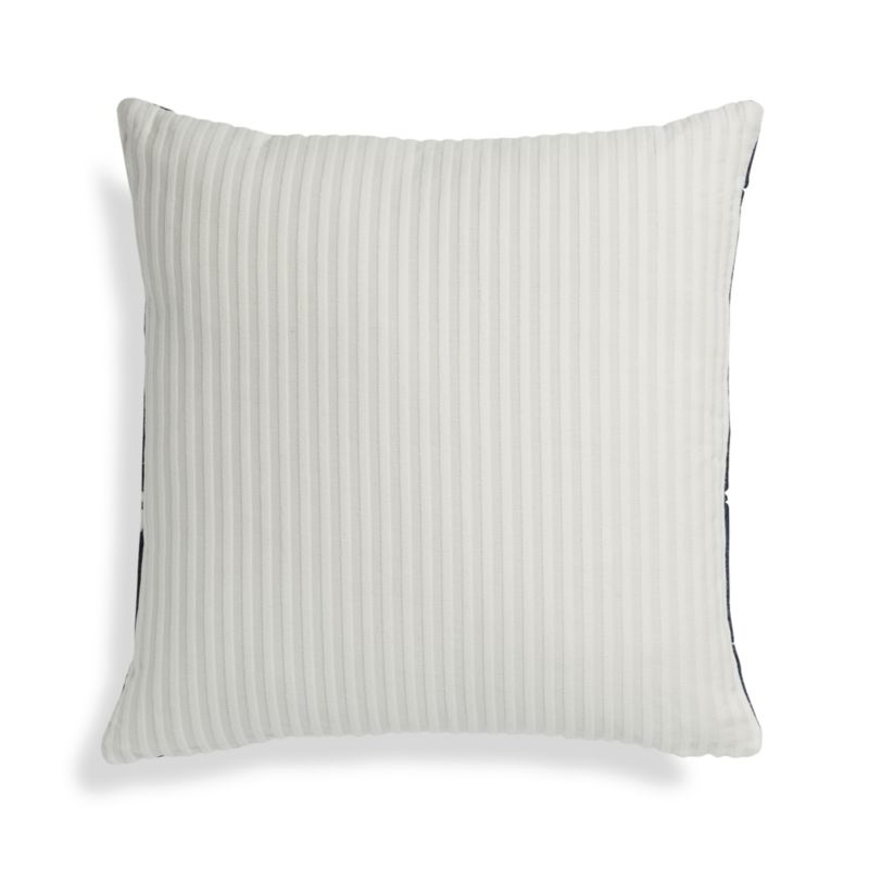 Moyano Blue Patterned Pillow with Feather-Down Insert 16" - Image 3