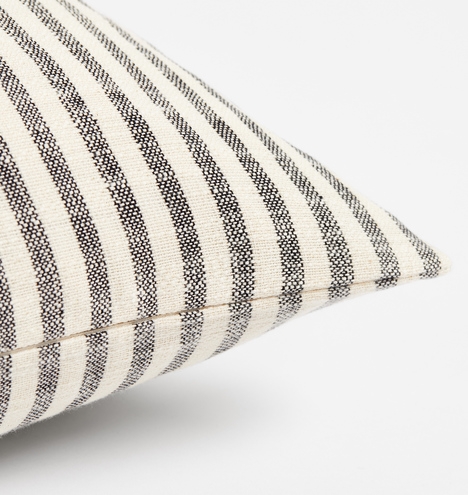 Woven Cotton Striped Pillow Cover - Image 3
