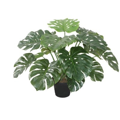 Faux Floor Monstera Plant in Pot - Image 0