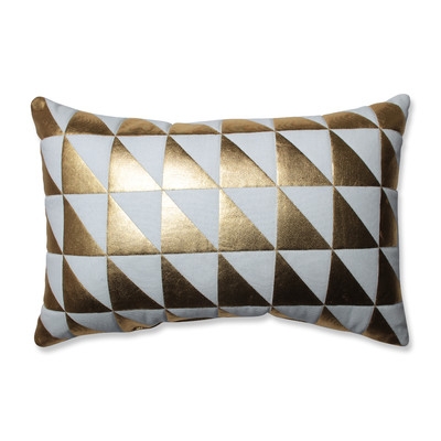 Glamour Triangle 100% Cotton Lumbar Pillow - Image 0