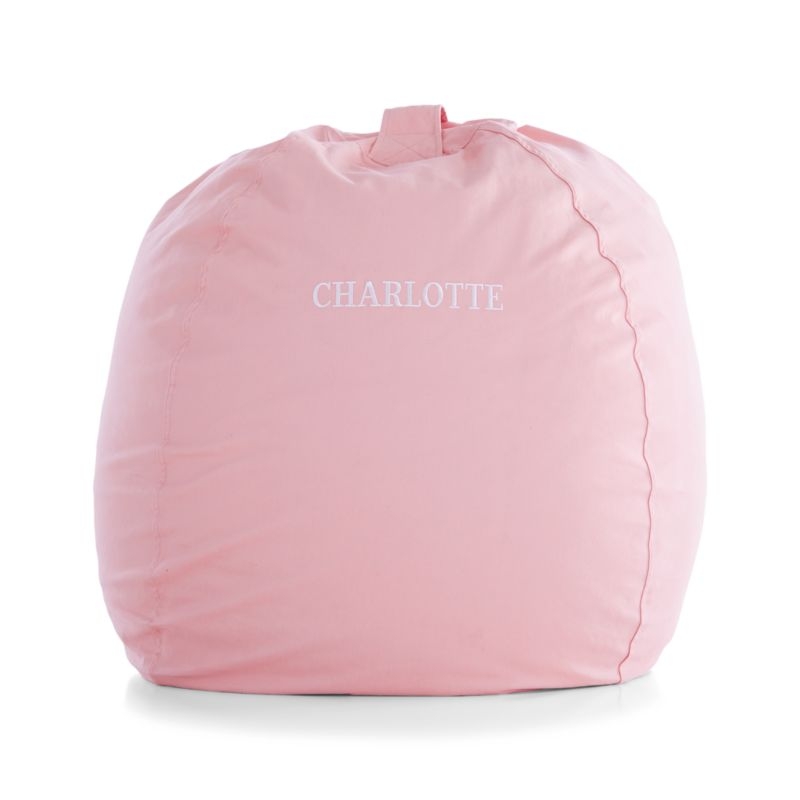 Large Pink Bean Bag Chair- insert and cover- non personalized - Image 2