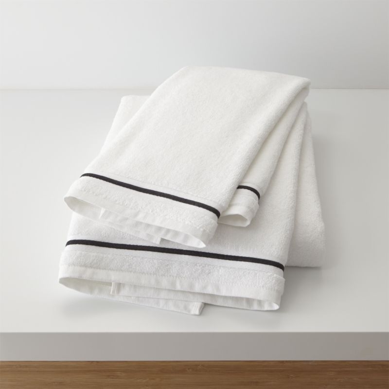 Haven 700-Gram Organic Black Hand Towel - Image 1